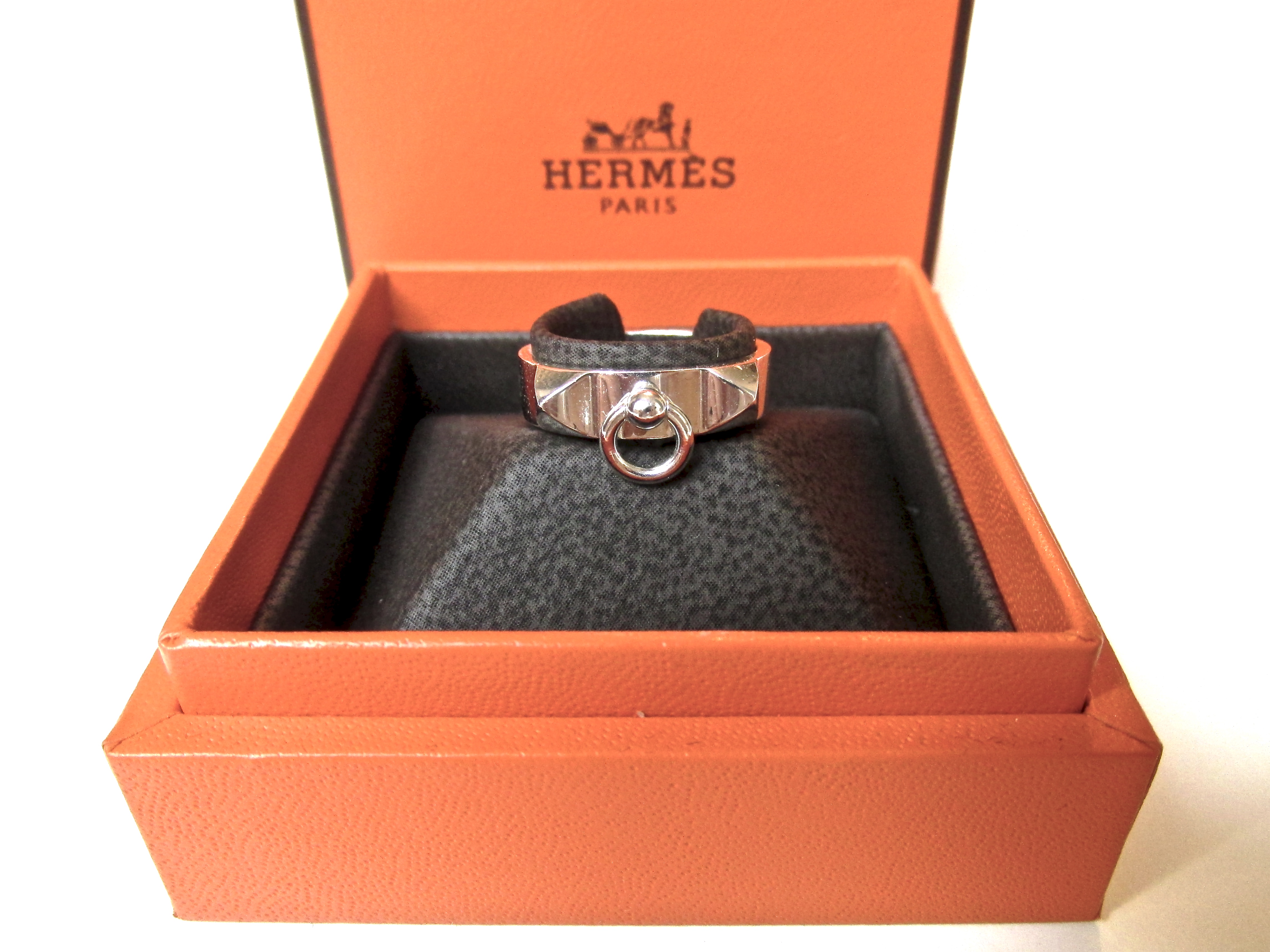 bague hermes collier chien argent petit modèle