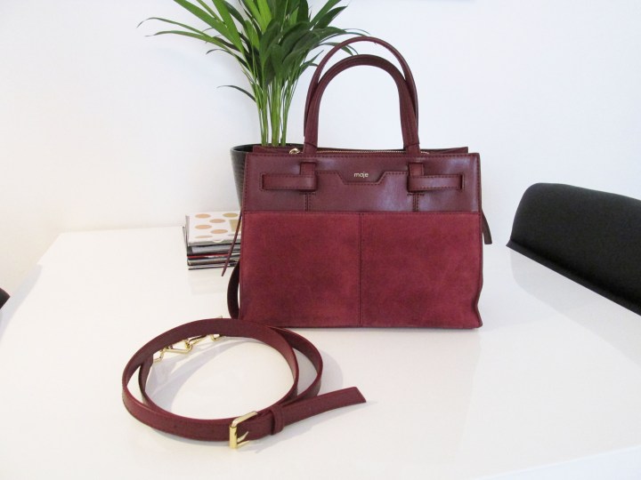 sac jour maje stan bordeaux burgundy soldes
