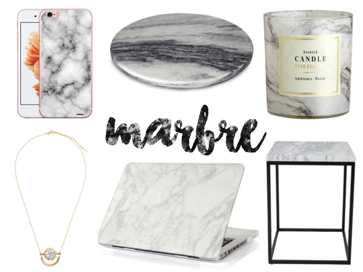 décoration tendance marbre marble aliexpress h&m home la redoute alinéa