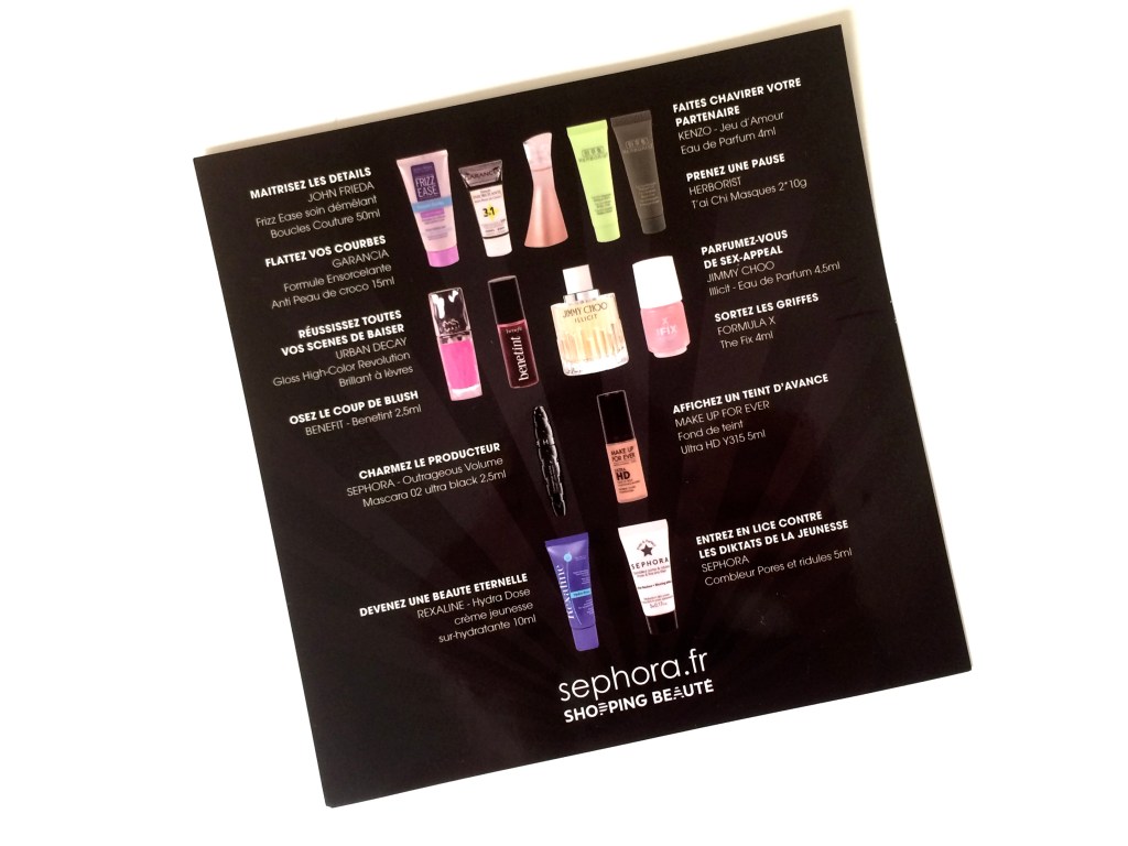 Sephora Box Hollywood : les&nbsp;produits