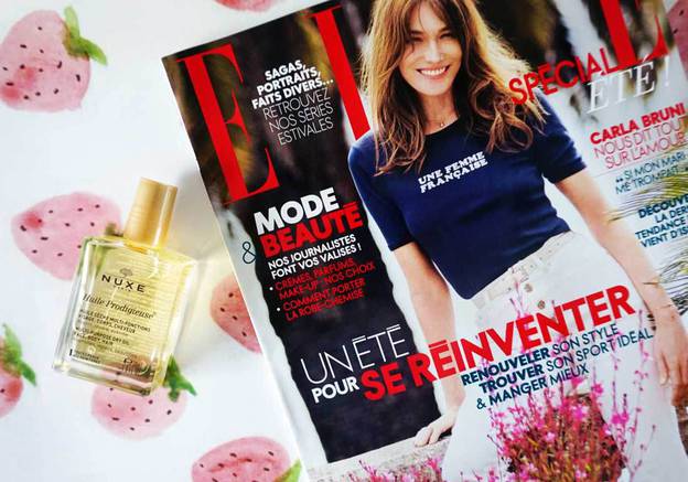 magazine elle juillet 2016 huile prodigieuse nuxe cadeau