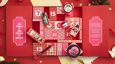 the body shop calendrier de l'avent noel 2016 maquillage beauté cosmétiques