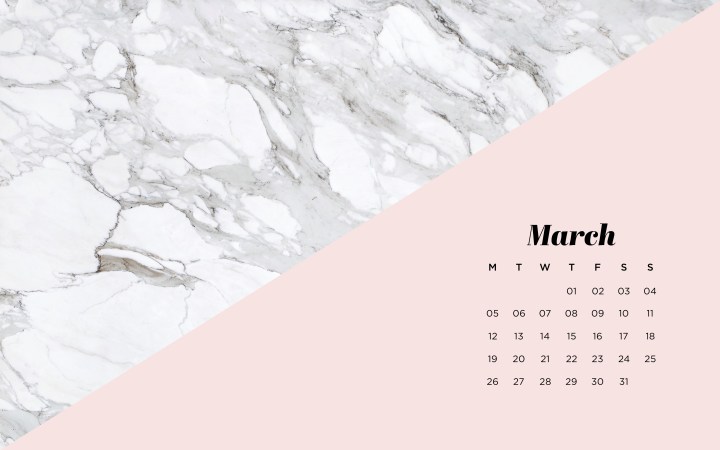 Fonds d&rsquo;écran calendrier marbre pour&nbsp;ordinateur